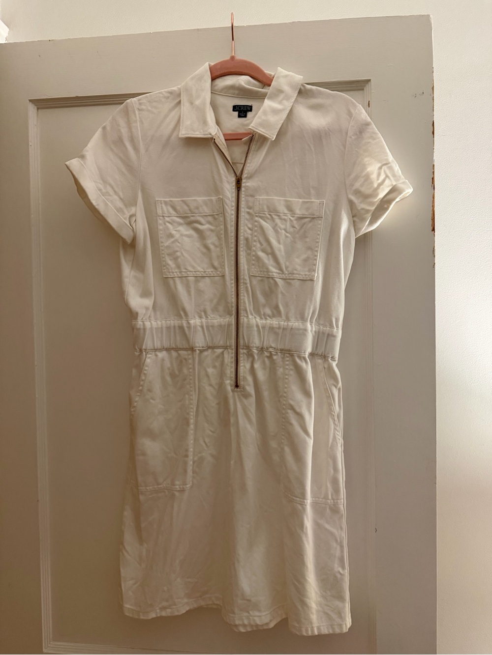 J. Crew Zip-front chino dress
